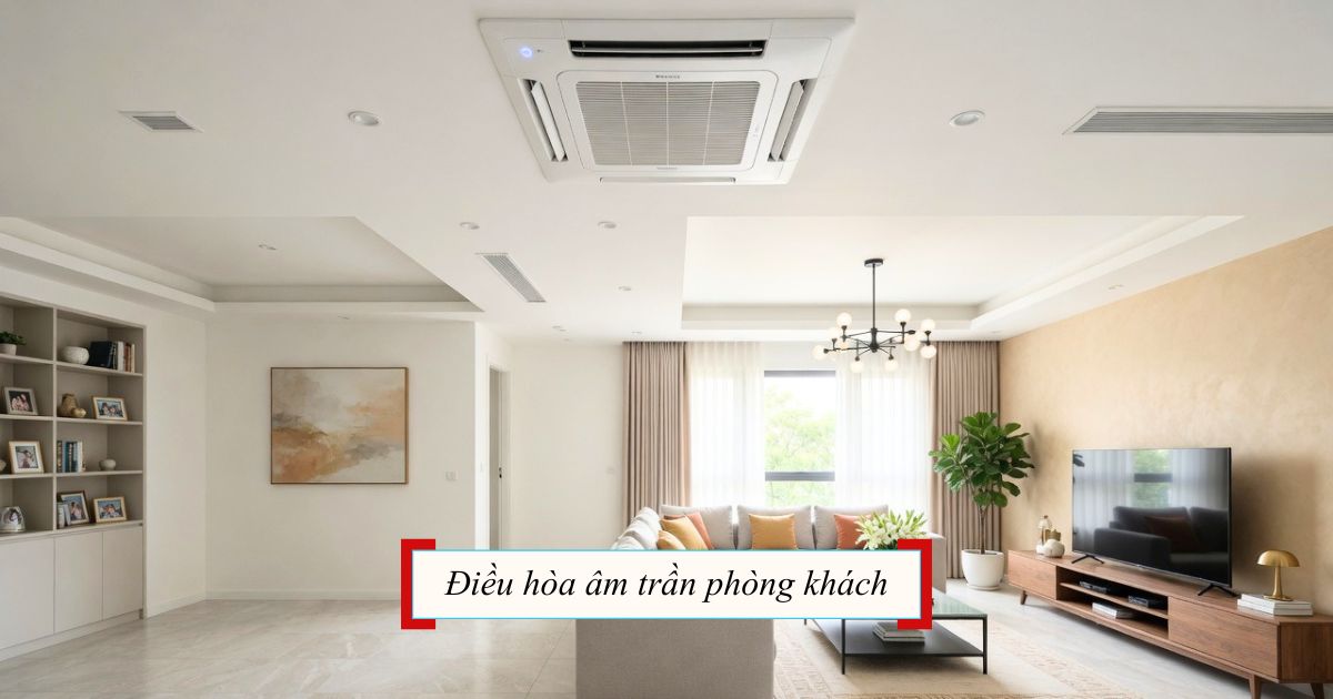 Điều hòa âm trần phòng khách