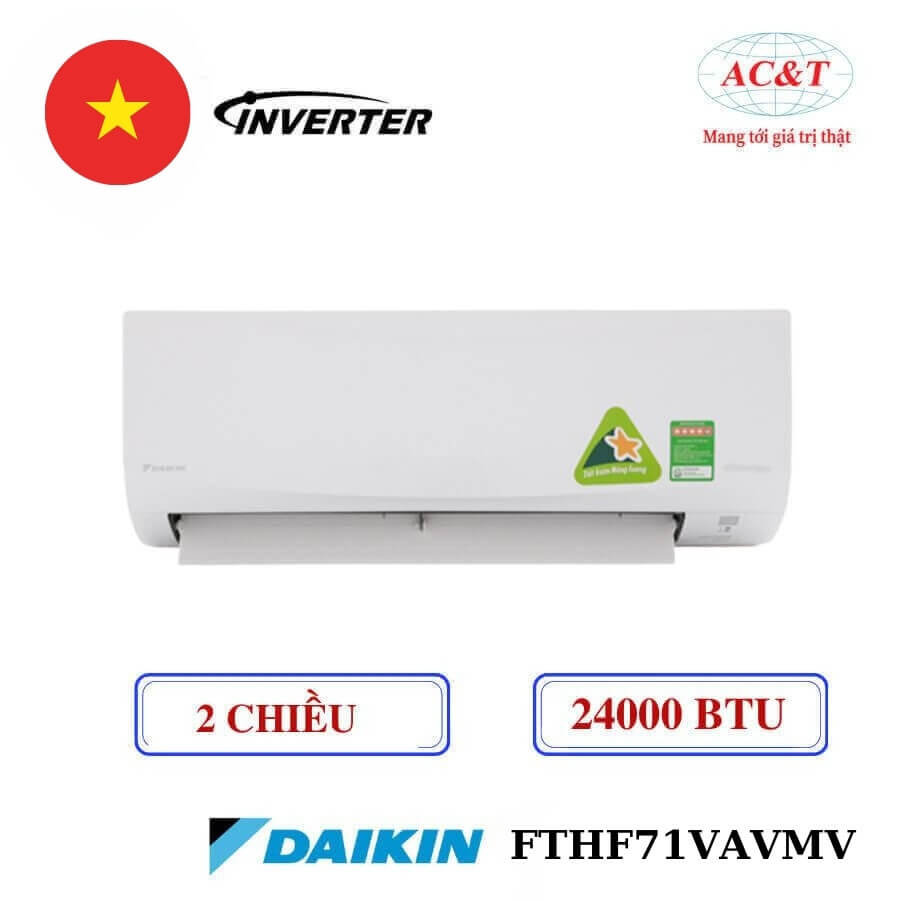 Máy ĐHKK Daikin 2 chiều 24000BTU inverter FTHF71VAVMV/RHF71VAVMV