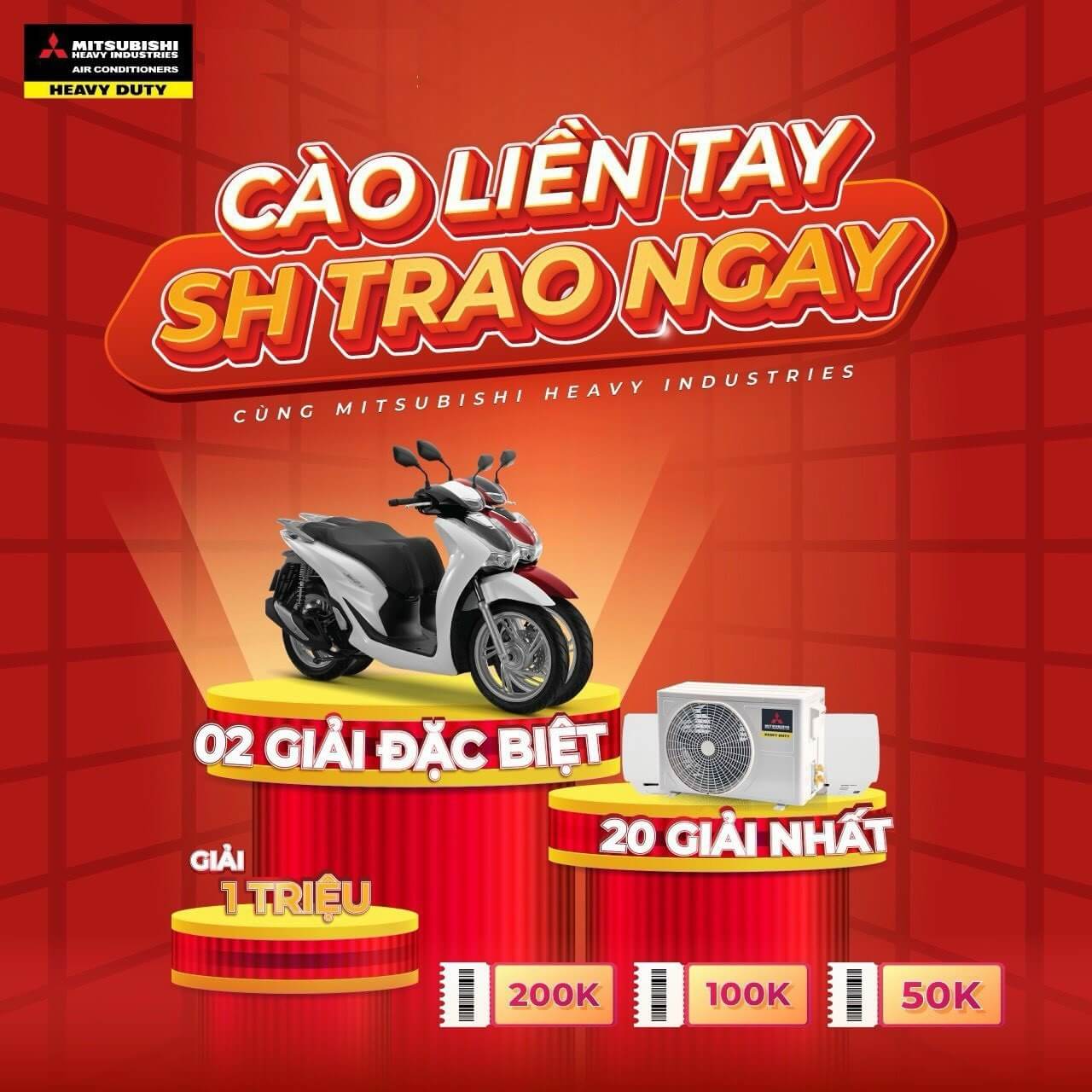 Mua điều hòa Mitsubishi, nhận xe SH ngay