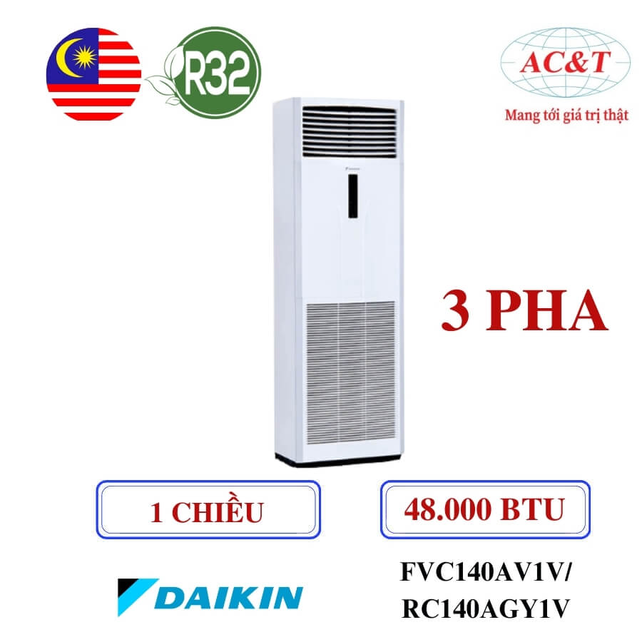 Điều hòa Sky Air tủ đứng Daikin FVC140AV1V/RC140AGY1V 48.000 BTU 1 chiều 3 pha