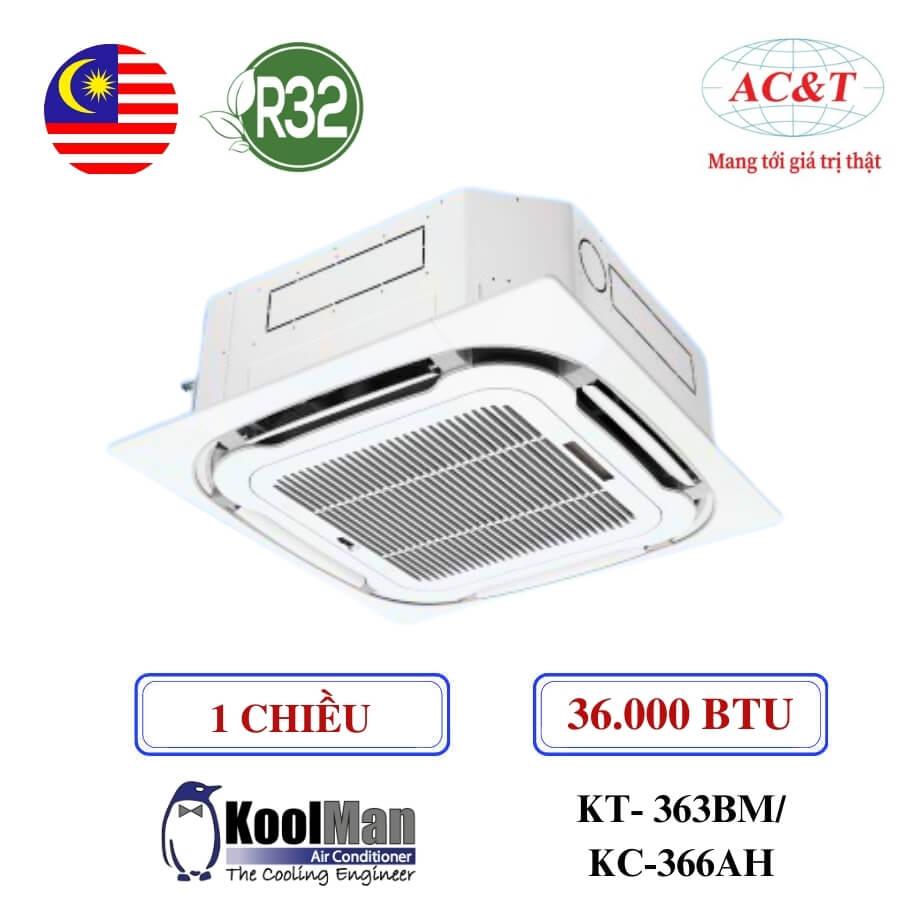 Điều hòa âm trần Cassette Koolman KT-363BM/KC-366AH 36.000 BTU 1 chiều