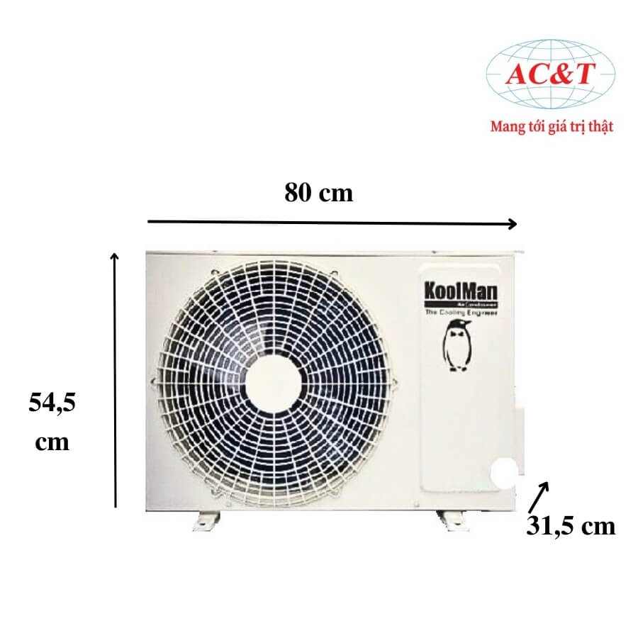 Điều hòa âm trần Cassette Koolman KT-183BM/KC-186AH 18.000 BTU 1 chiều