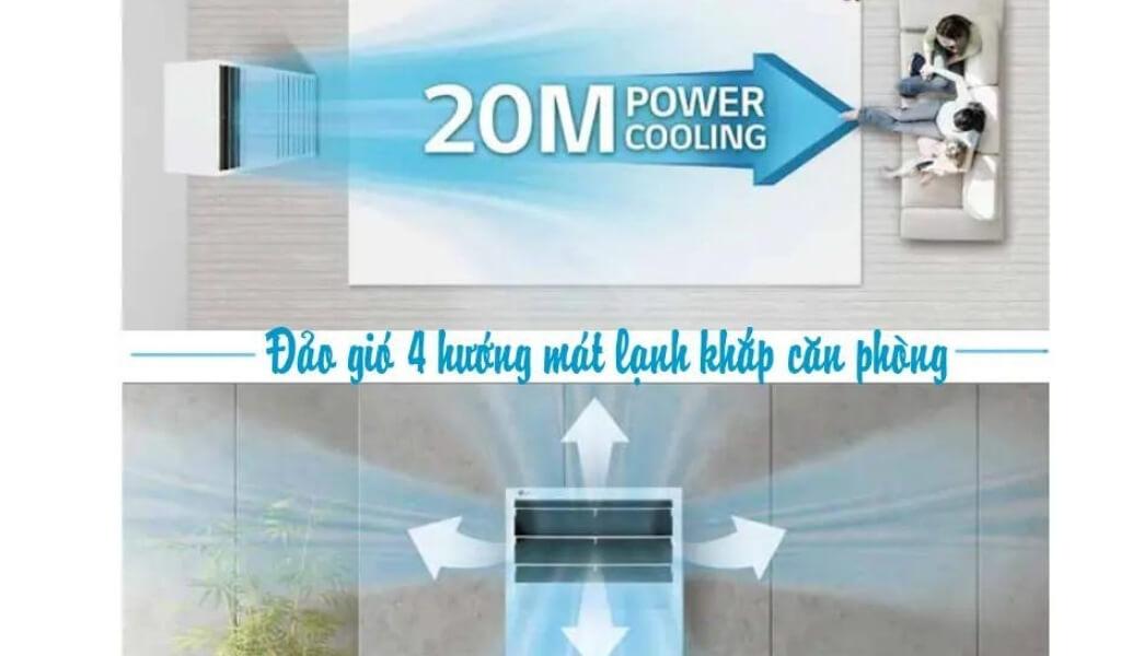 Cánh đảo gió linh hoạt làm lạnh tối đa