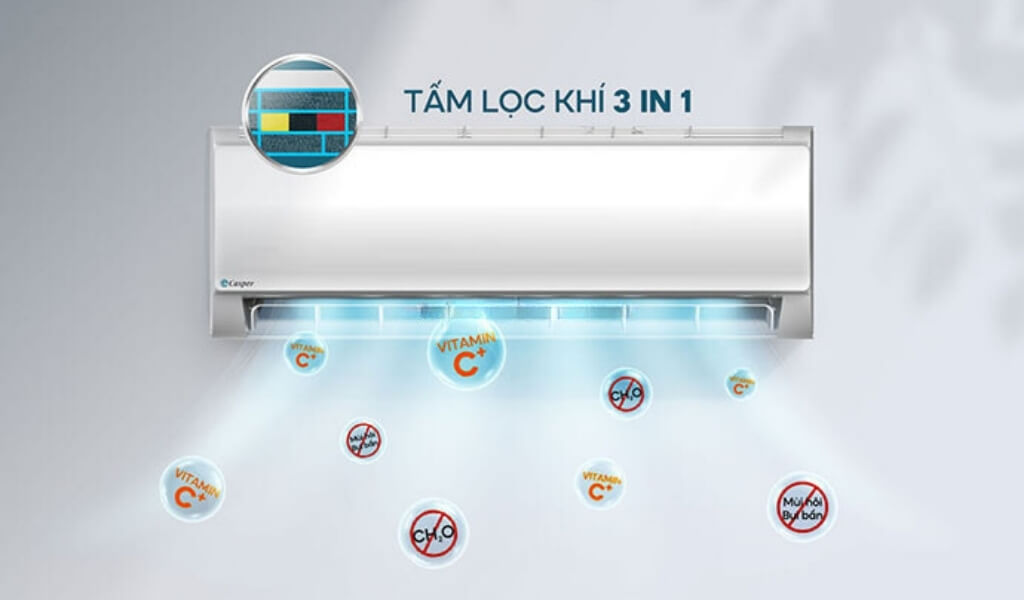 Lọc khí 3 trong 1 - Sức khỏe tối ưu
