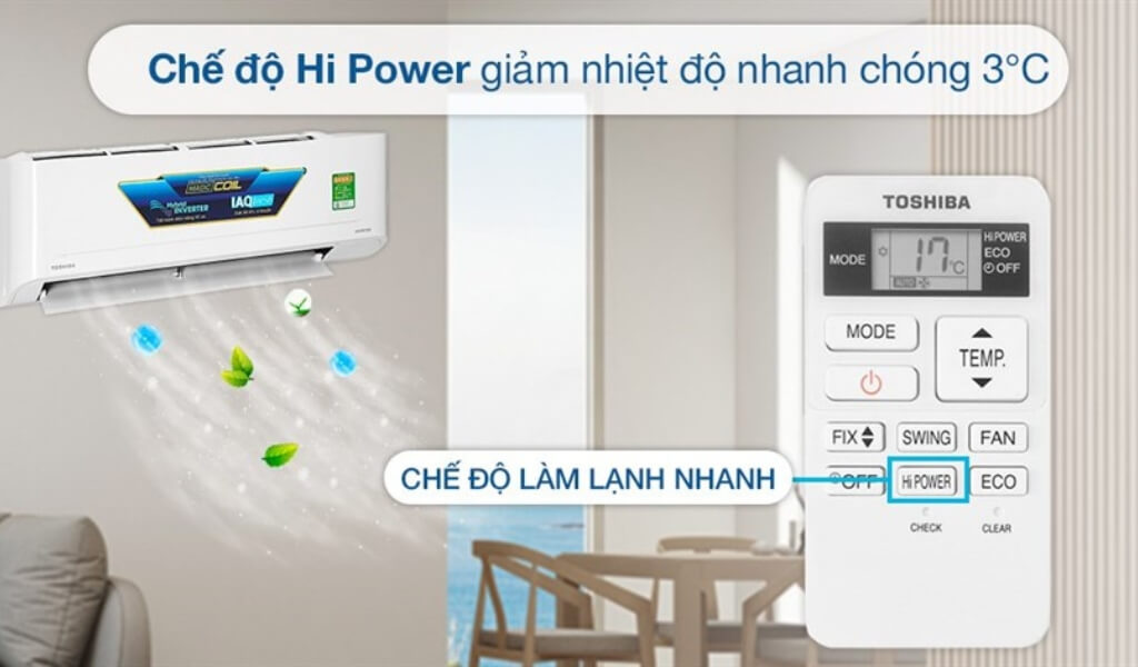 Nút turbo trên remote máy lạnh