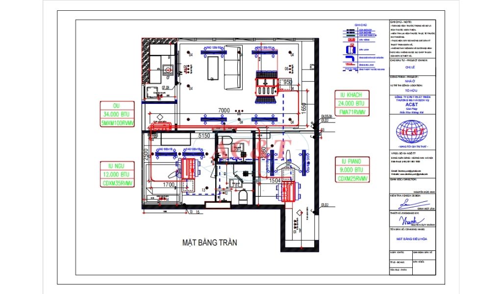 Lắp đặt điều hòa multi cần thiết kế sơ đồ hệ thống