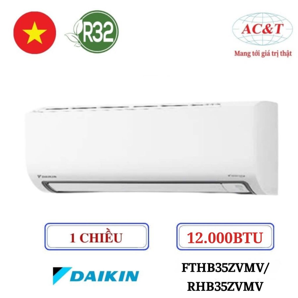 Máy Điều Hòa Không khí Daikin 12.000BTU 1 chiều Inverter FTHB35ZVMV/RHB35ZVMV