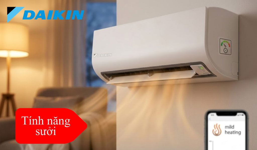 Tính năng sưởi của điều hòa Daikin