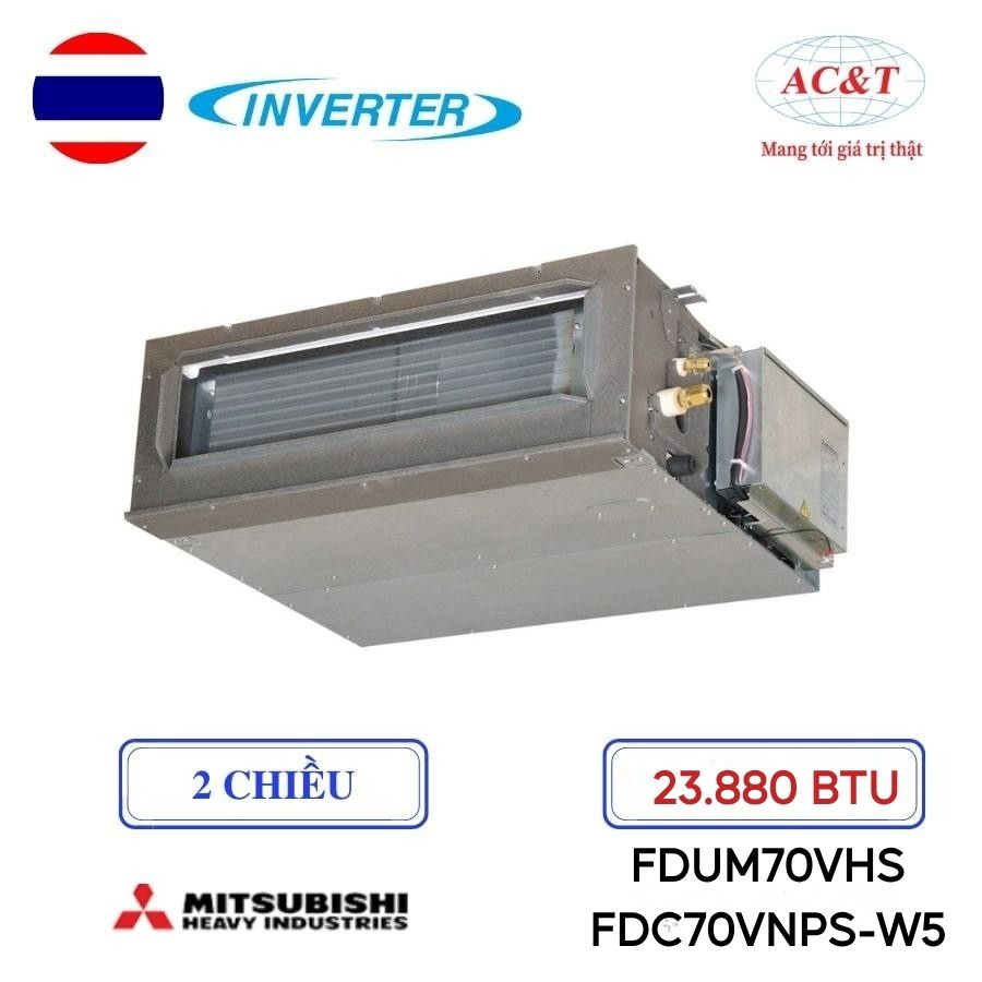 Điều Hòa Nối Ống Gió Mitsubishi FDUM70VHS/FDC70VNPS-W5 23.880BTU 2 Chiều Inverter