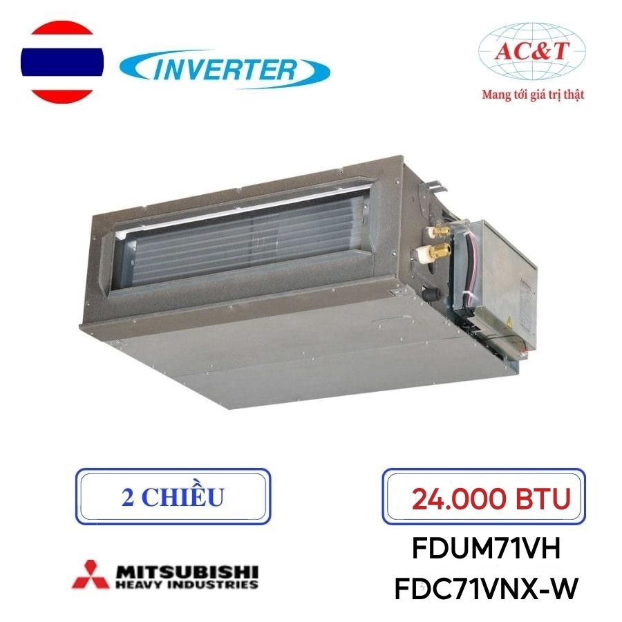 Điều Hòa Nối Ống Gió Mitsubishi FDUM71VH/FDC71VNX-W 24.000 BTU 2 Chiều Inverter