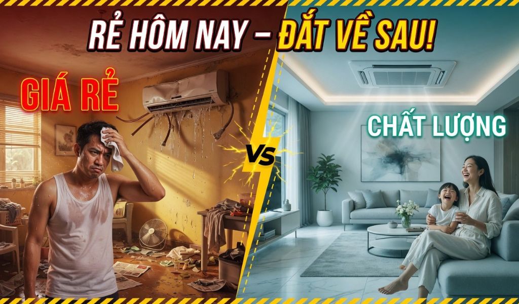 Không nên chọn lắp điều hòa giá rẻ tránh tốn thêm chi phí về sau