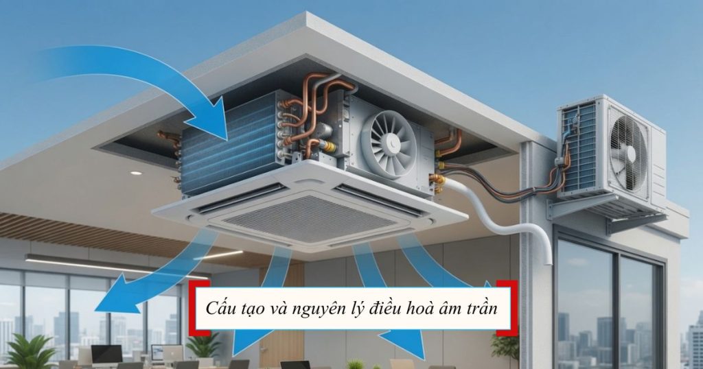 Cấu tạo và nguyên lý điều hoà âm trần