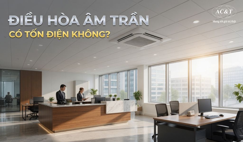 Thực tế điều hòa âm trân có công suất phù hợp với diện tích thì không tốn điện