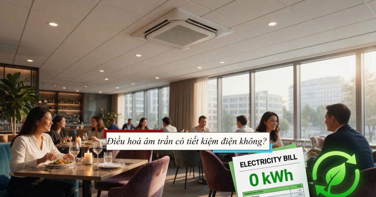 Điều hoà âm trần có tốn điện không