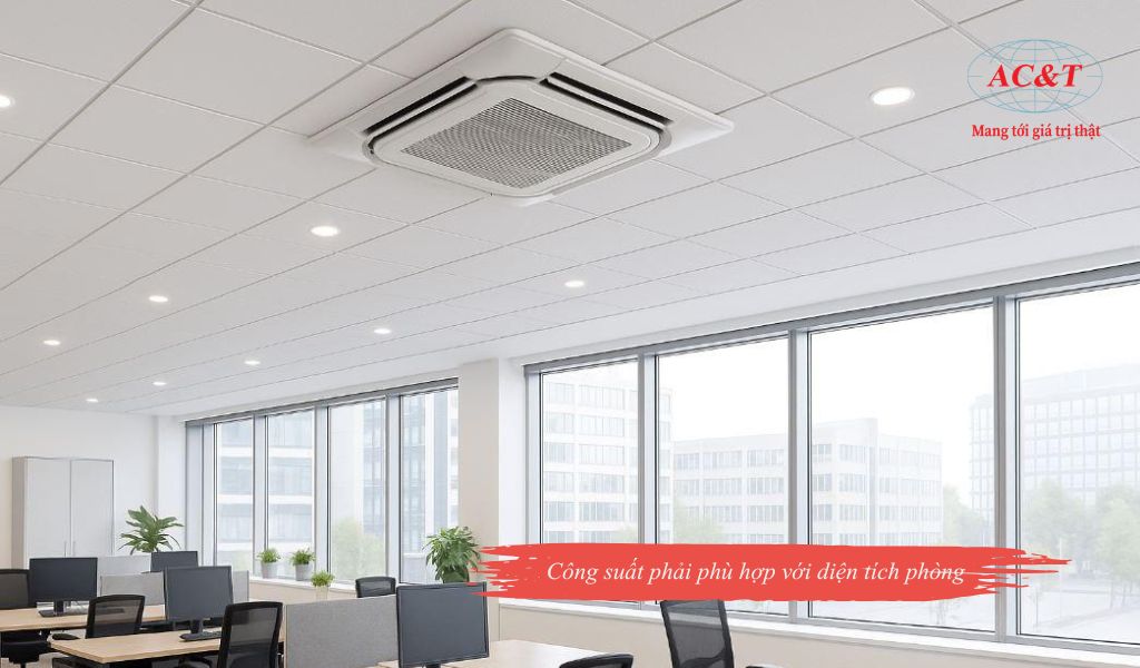 Ưu tiên chọn công suất phù hợp với diện tích phòng