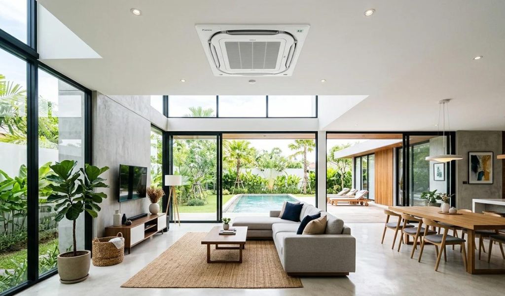 Thiết kế âm vào trần mang tính thẩm mỹ cao