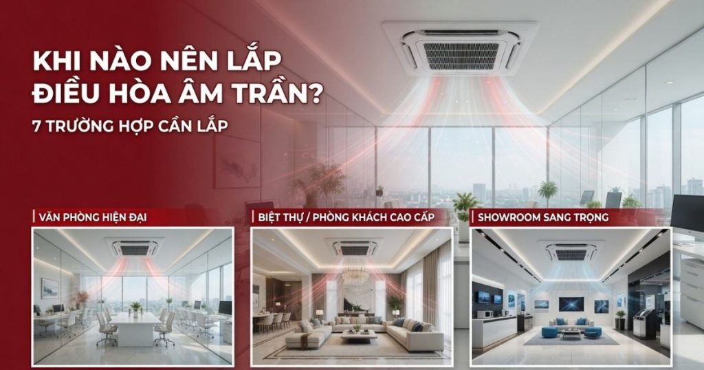 Khi nào nên lắp điều hoà âm trần