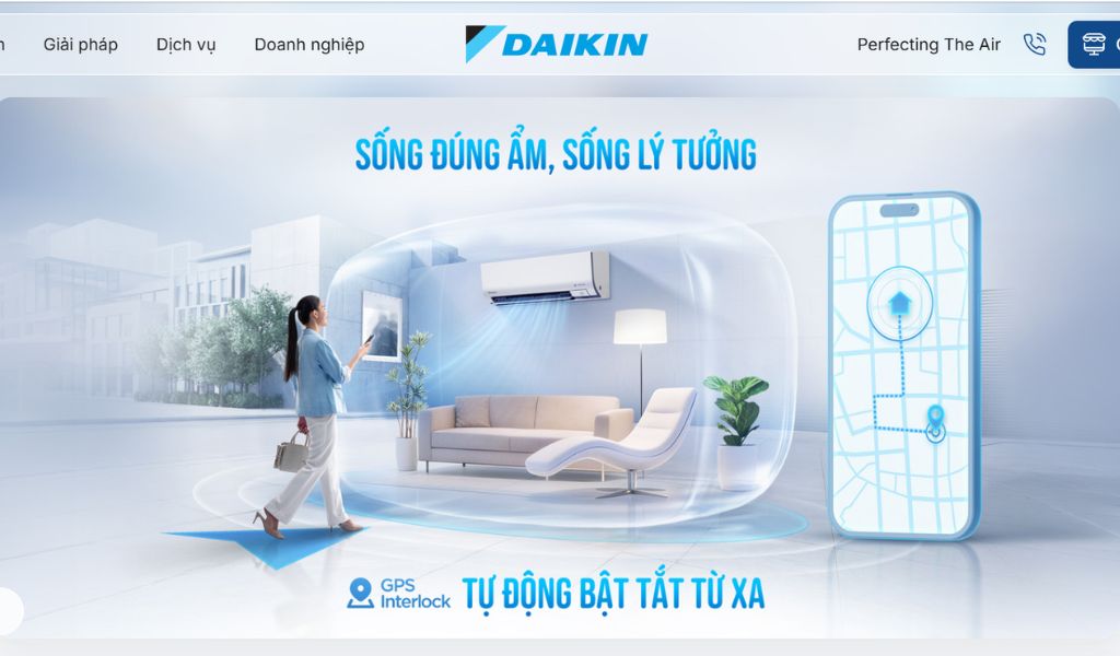 Trang web chính hãng của Daikin