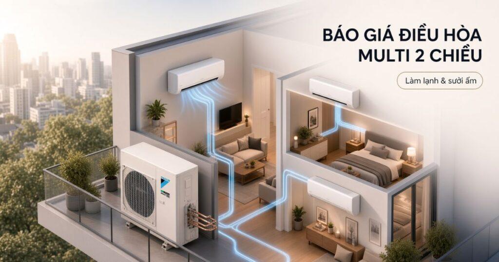 Báo giá điều hòa multi 2 chiều