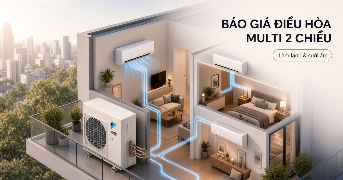 Báo giá điều hòa multi 2 chiều
