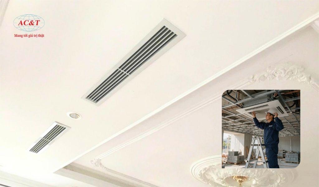 Đội ngũ thi công chuyên nghiệp của Điều hòa AC&T