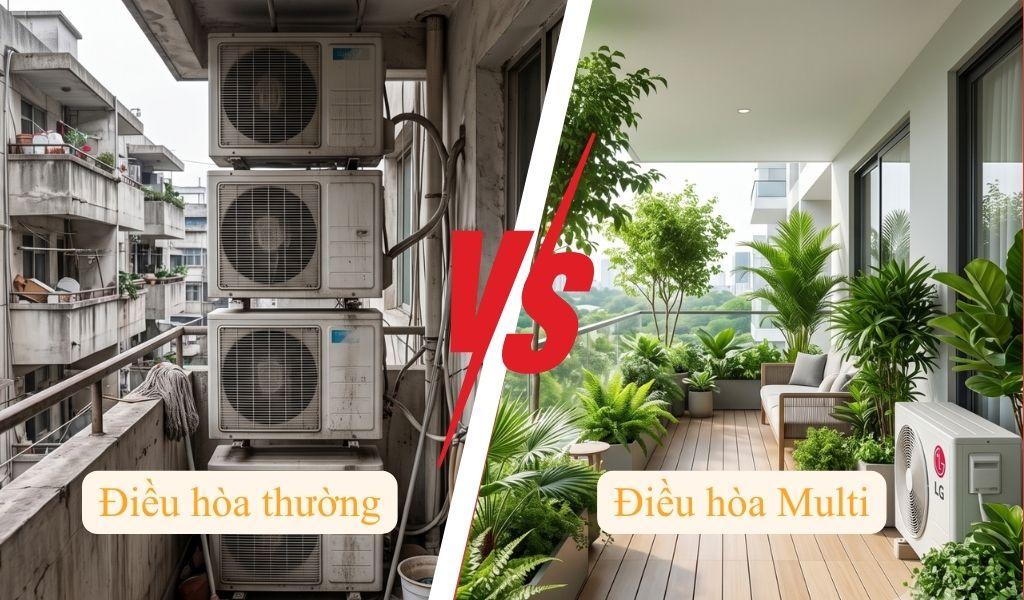 Điều hòa thường và Multi
