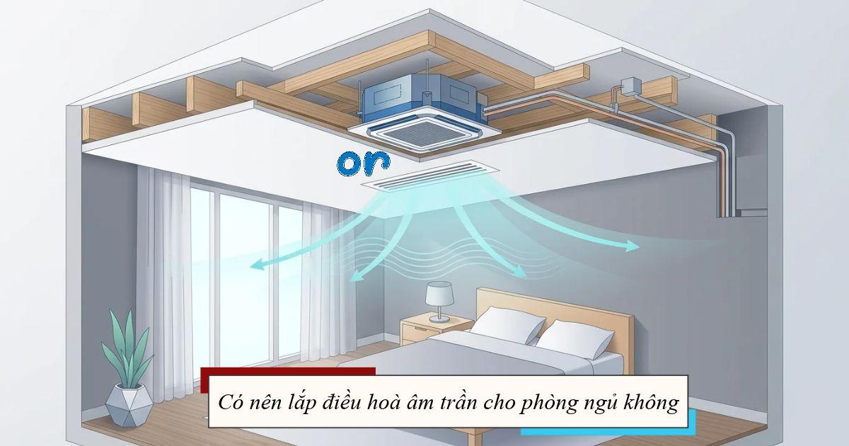 Có nên lắp điều hoà âm trần cho phòng ngủ không?