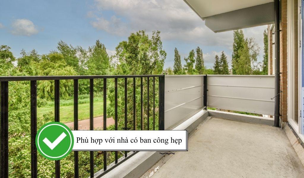 Multi phù hợp với nhà có ban công hẹp, không có sân thượng