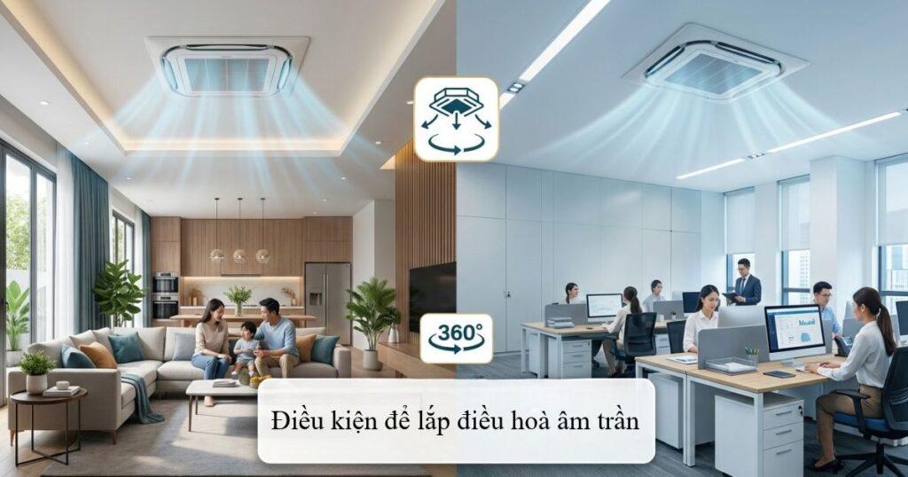 Điều kiện để lắp điều hoà âm trần