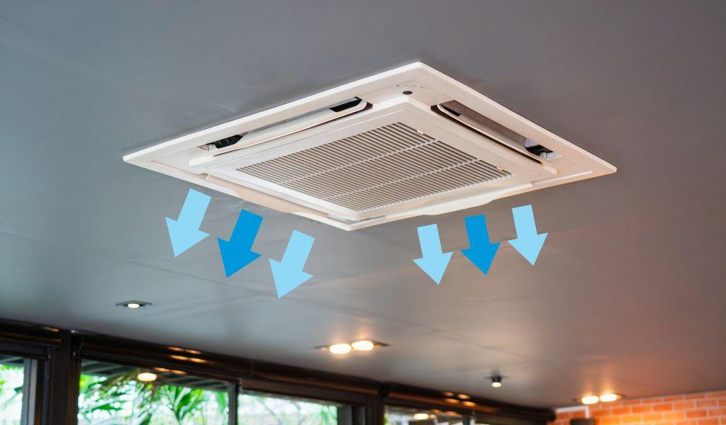 Đảm bảo không gian thổi gió thông thoáng