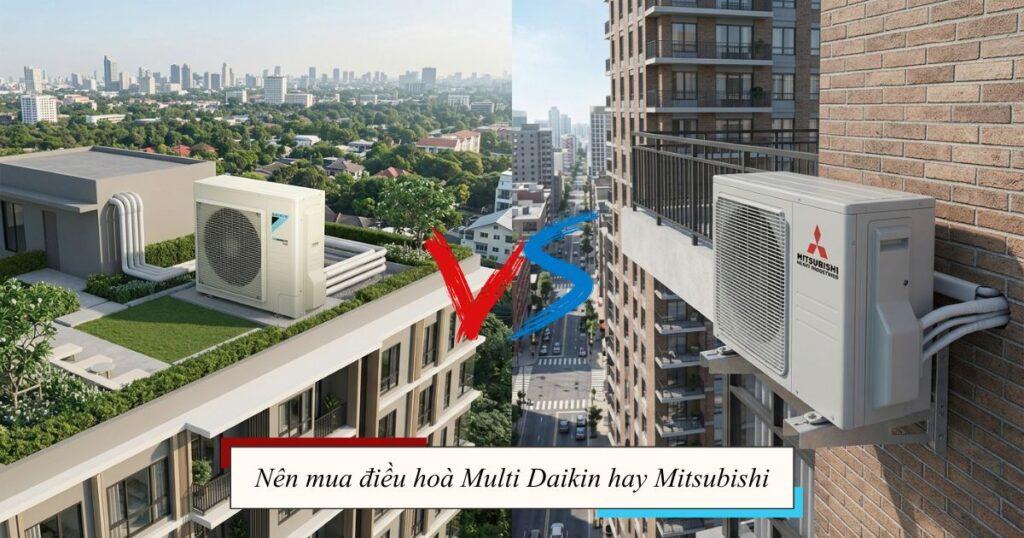 Nên mua điều hoà Multi Daikin hay Mitsubishi