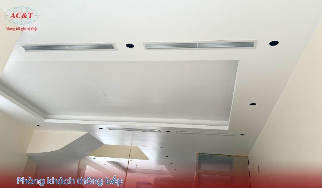 Dàn lạnh ở khu vực phòng khách và bếp